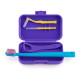 Orthodontic braces care kit with tongue scraper, purple